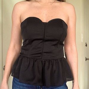 South Moon Under x Bardot peplum corset blouse